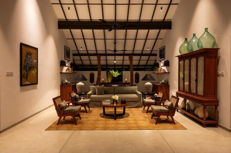 Night, Living room, Seating area