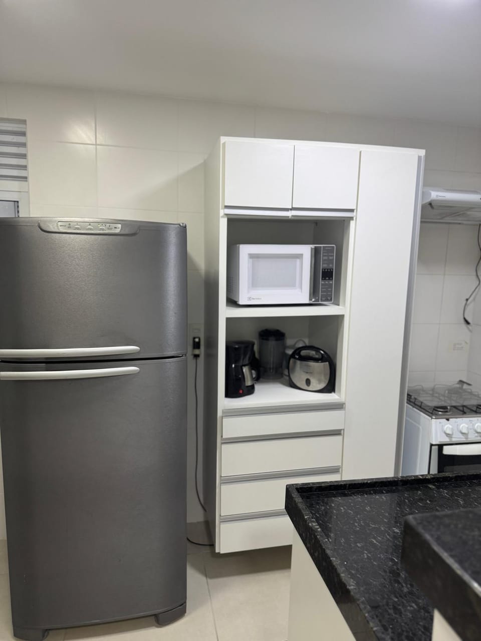 Kitchen or kitchenette, oven, stove