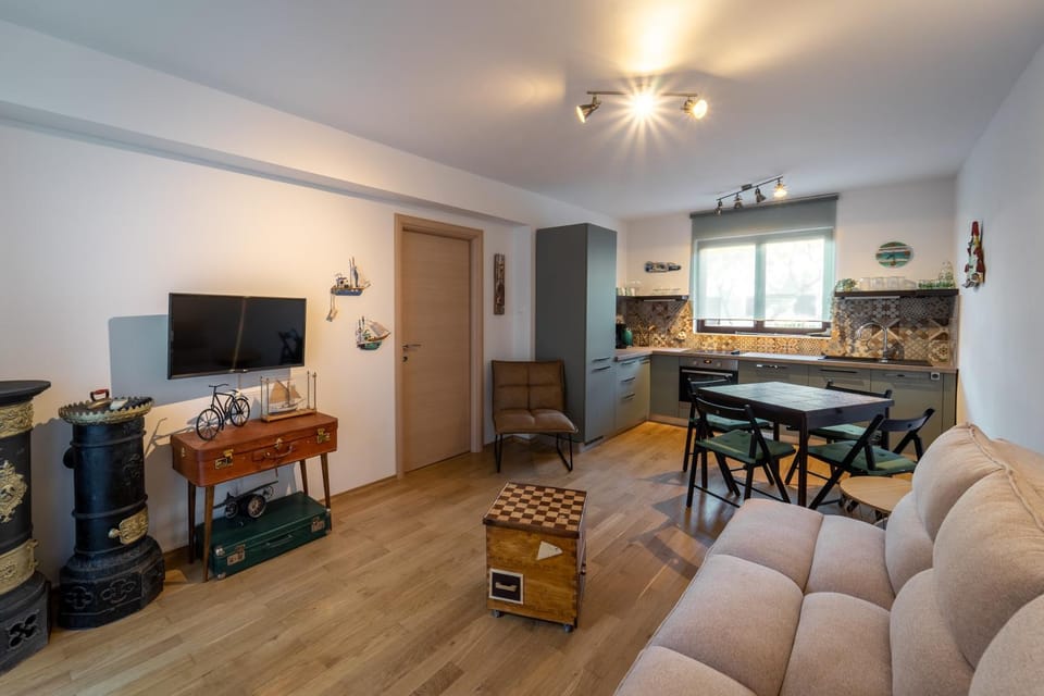 Living room, kitchen