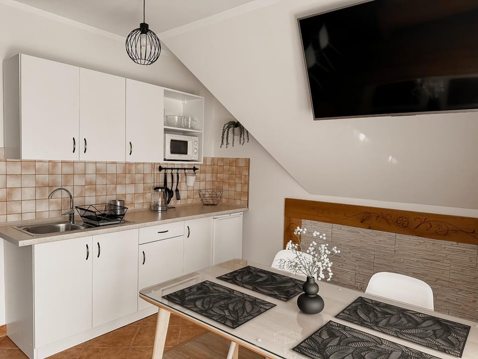 Kitchen or kitchenette, minibar, kitchen