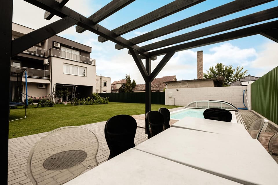 Patio, Garden, Pool view