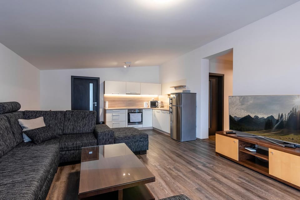 Kitchen or kitchenette, Living room, Dining area