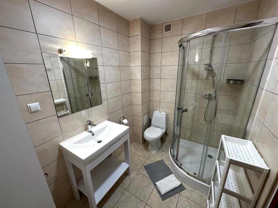 Shower, Toilet, Bathroom, towels