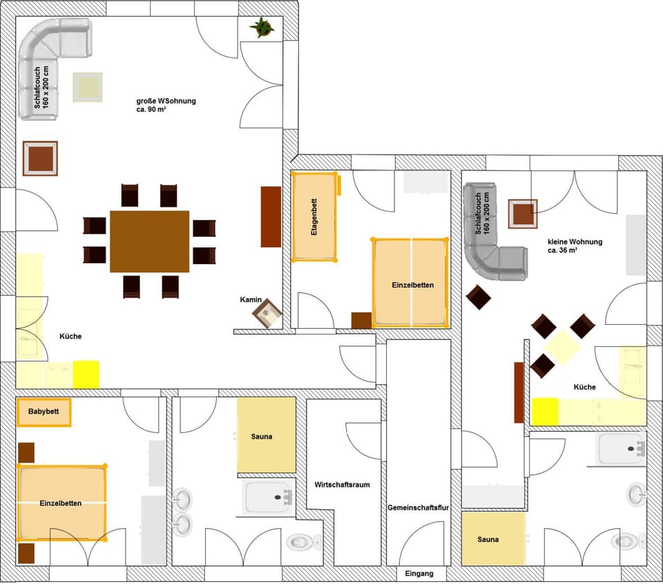 Photo of the whole room, Decorative detail, Floor plan