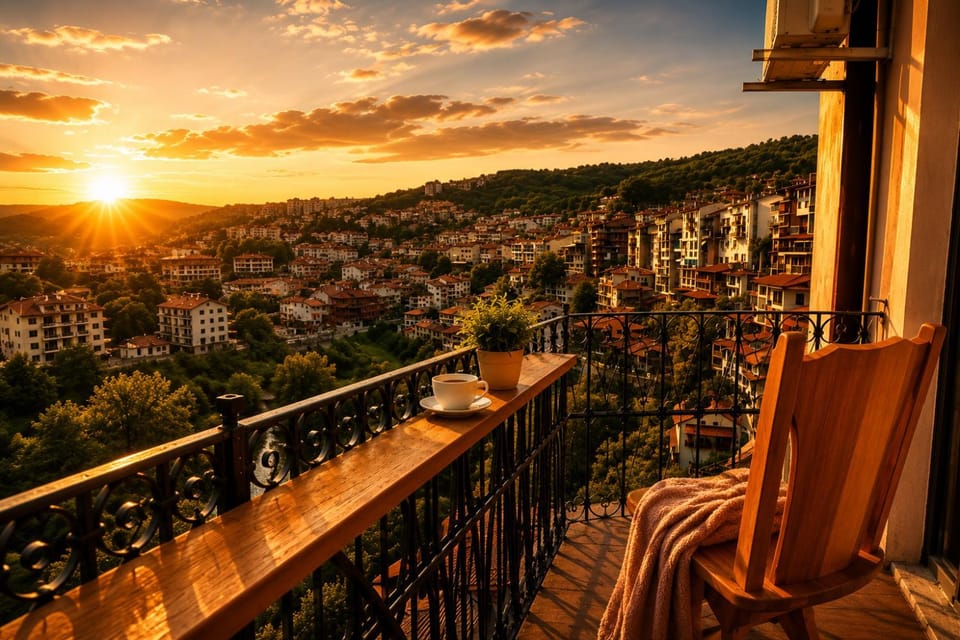 Day, Natural landscape, View (from property/room), Balcony/Terrace, City view, Mountain view, Sunrise, Sunset