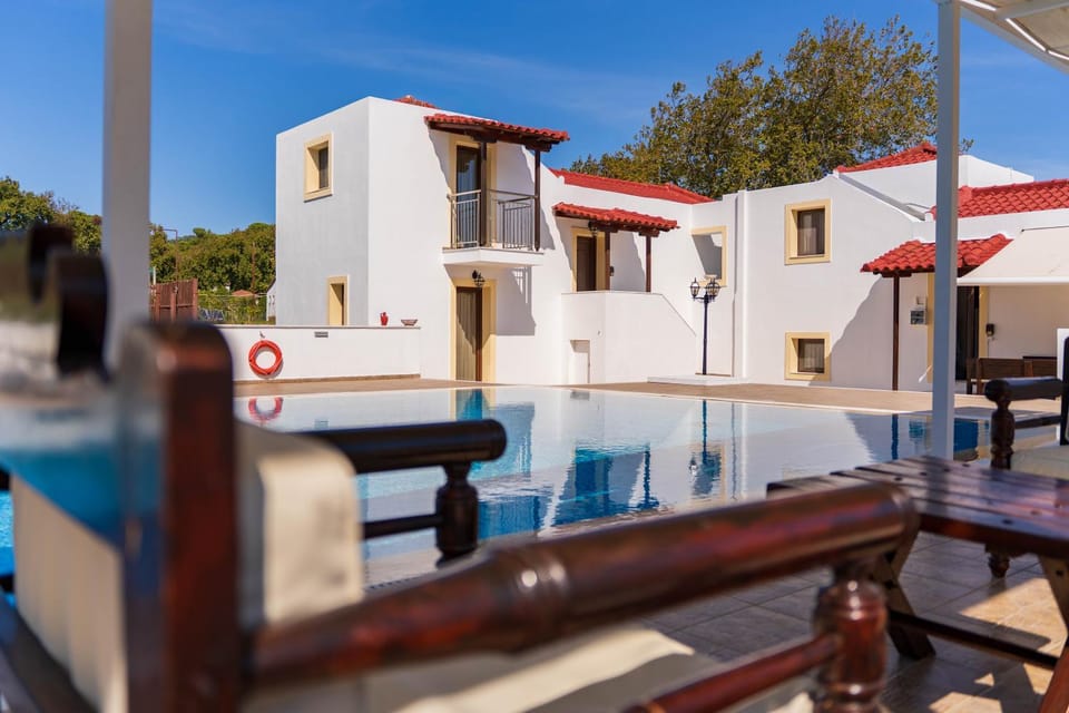 Property building, Patio, Day, View (from property/room), Balcony/Terrace, Pool view, Swimming pool, Swimming pool