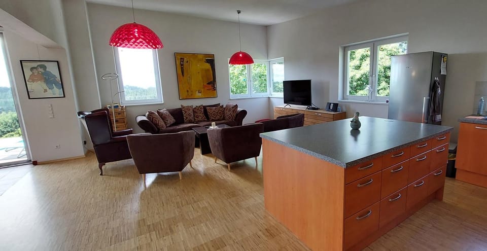 Living room, kitchen