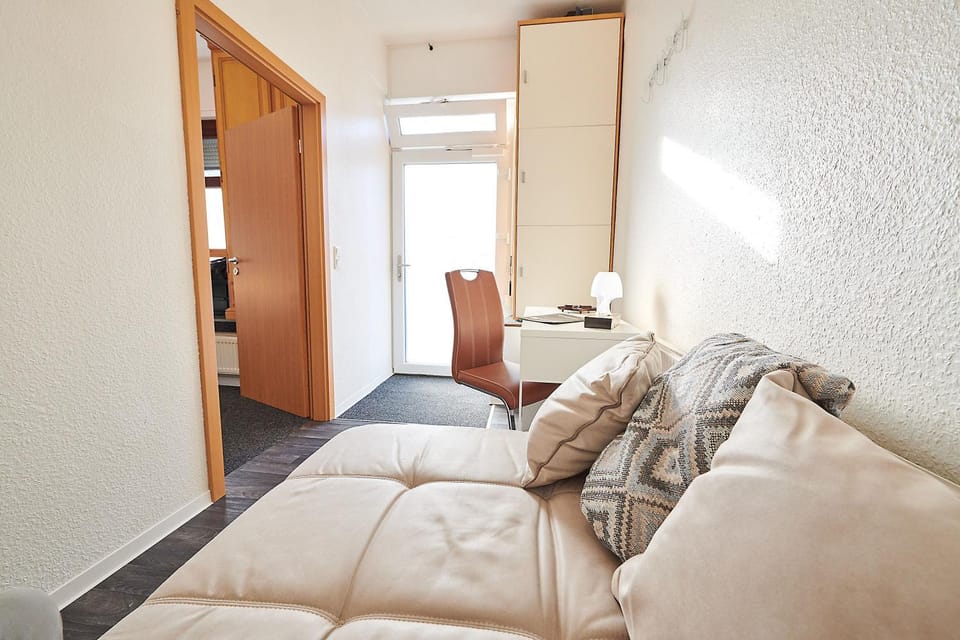Bed, Living room, Seating area