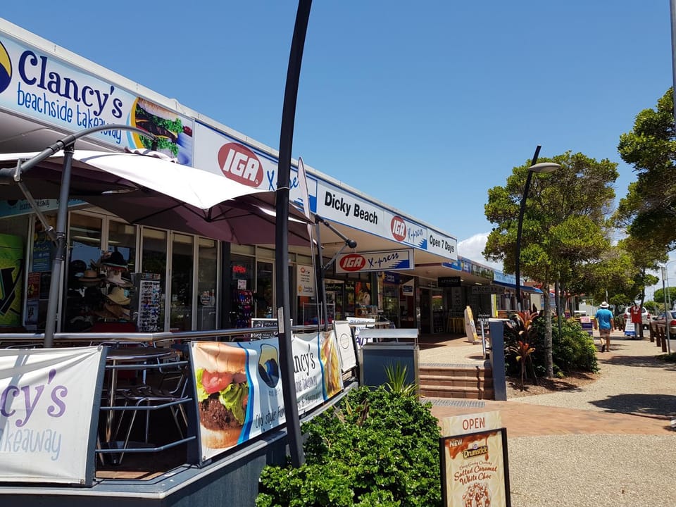 Restaurant/places to eat, Supermarket/grocery shop, Shopping Area
