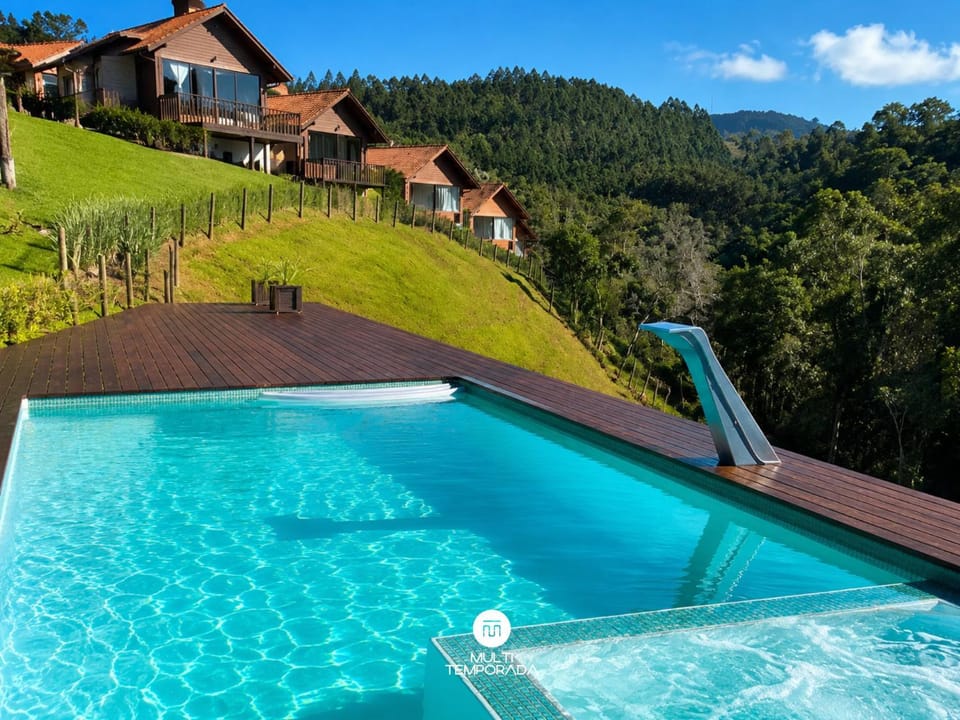 Property building, Day, Natural landscape, Hot Spring Bath, Mountain view, Pool view, Swimming pool, heating