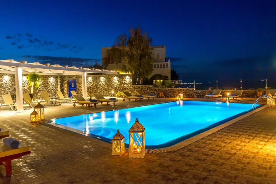 Facade/entrance, Night, Swimming pool
