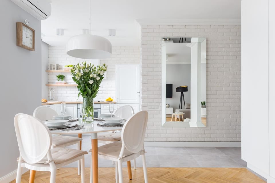 Kitchen or kitchenette, Living room, Dining area