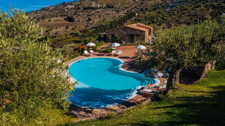 Natural landscape, Garden, Swimming pool