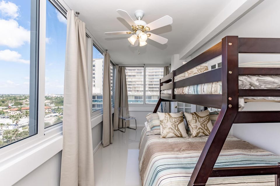 Bed, View (from property/room), bunk bed, fireplace