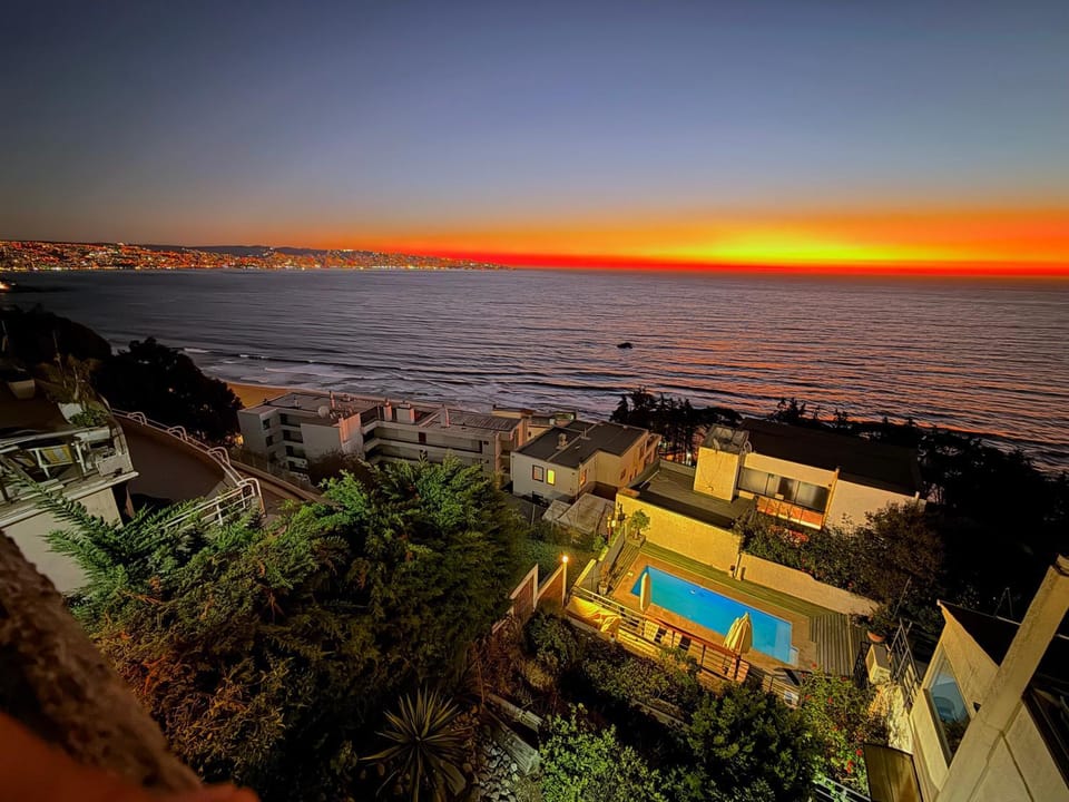 Pool view, Sea view, Sunset