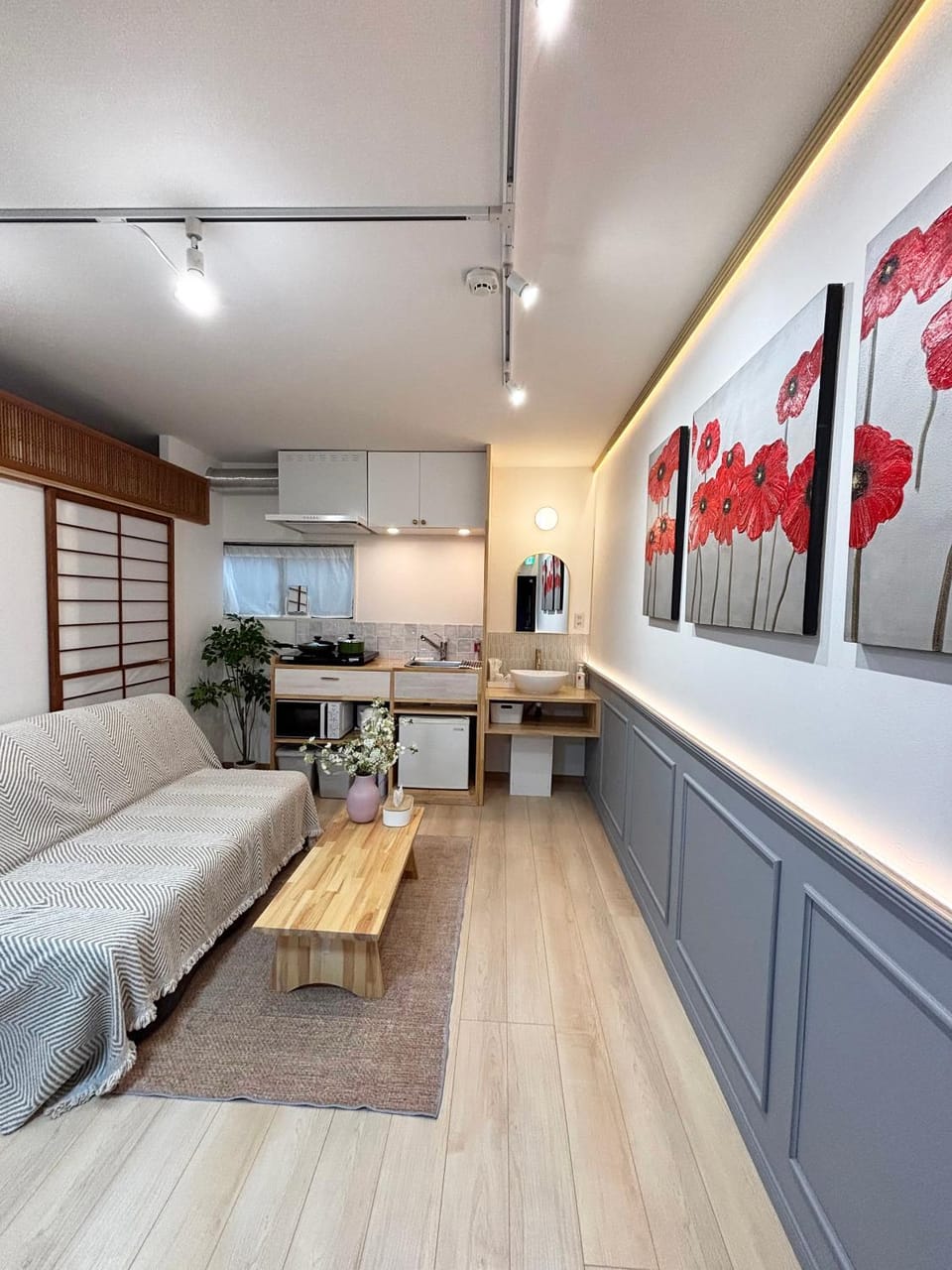 Kitchen or kitchenette, Living room, Photo of the whole room