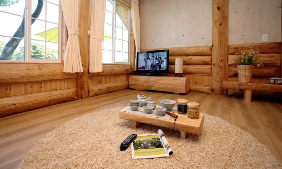 Jeju Bille Log Pension House in South Korea