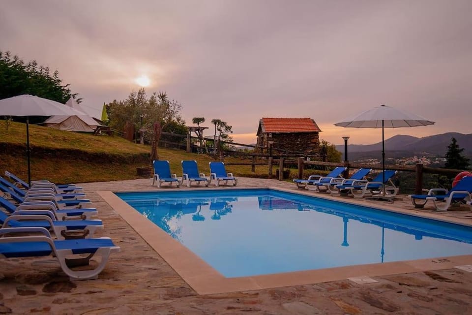 Swimming pool, Sunset
