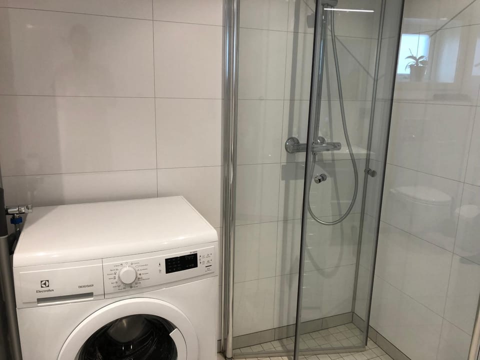 Shower, washing machine
