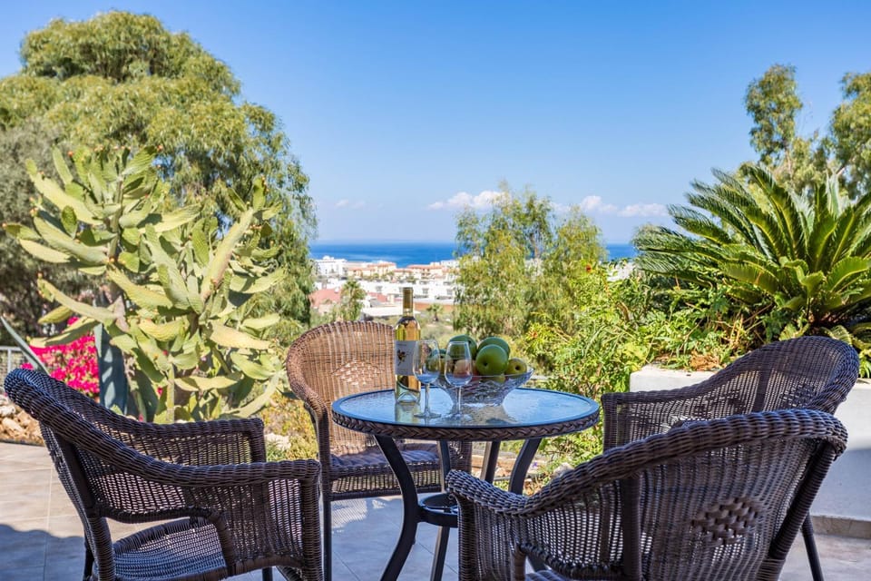 Patio, Garden, Seating area, City view, Sea view