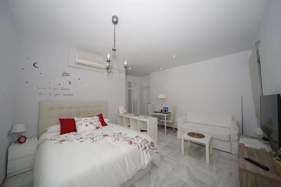 Bed, TV and multimedia, Living room, Photo of the whole room, Decorative detail