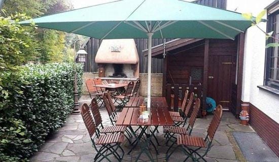 Property building, Patio, BBQ facilities, Garden