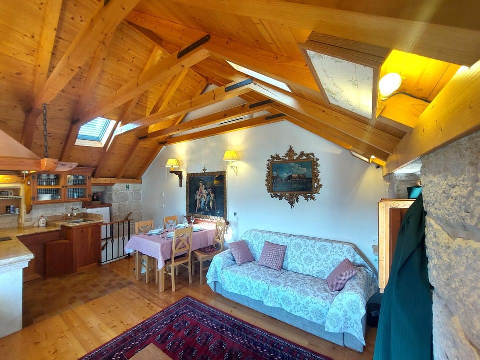 Kitchen or kitchenette, Living room, Seating area