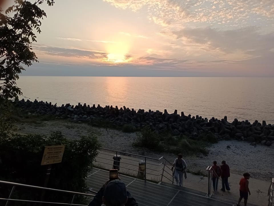 Beach, Sea view, Sunset