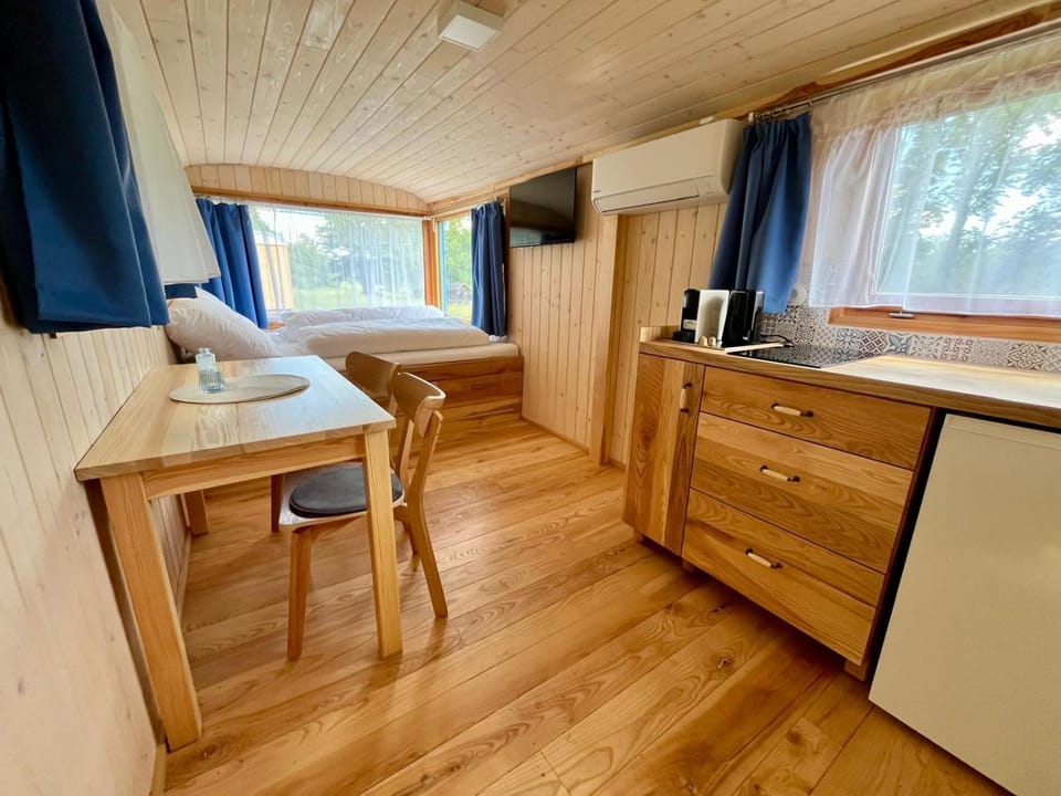 Bed, Kitchen or kitchenette, Dining area, internet