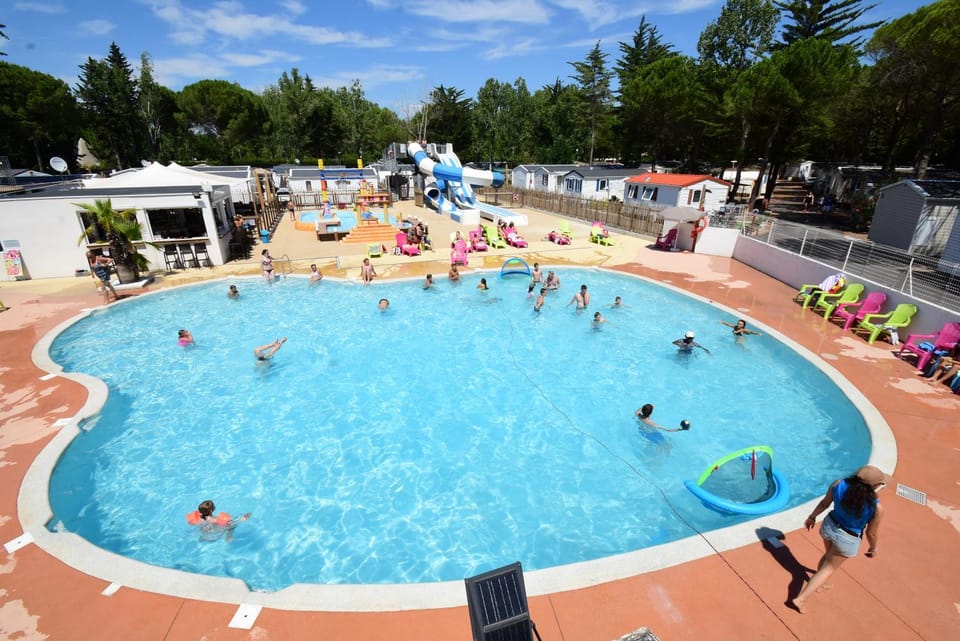 Aqua park, Pool view, Swimming pool, children, sunbed