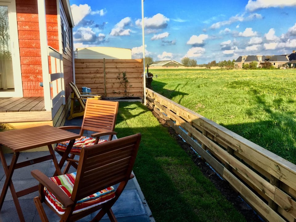 Spring, Garden, Balcony/Terrace, On site, Garden view, Sunset