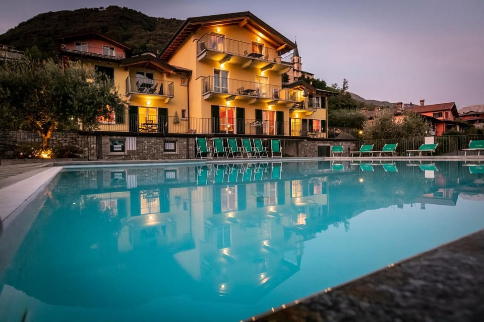 Property building, Swimming pool, Swimming pool, Sunset