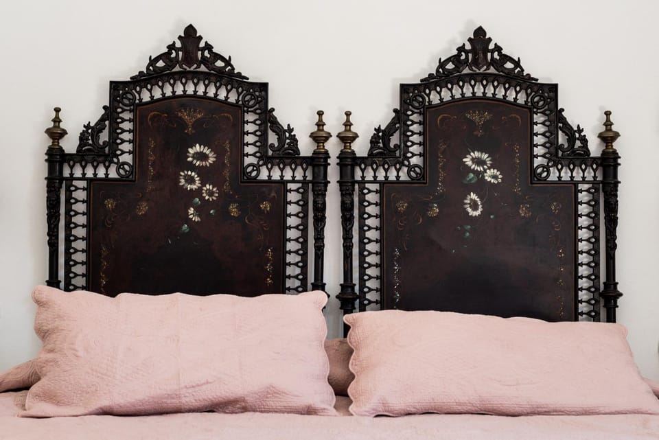 Bed, Decorative detail, Bedroom