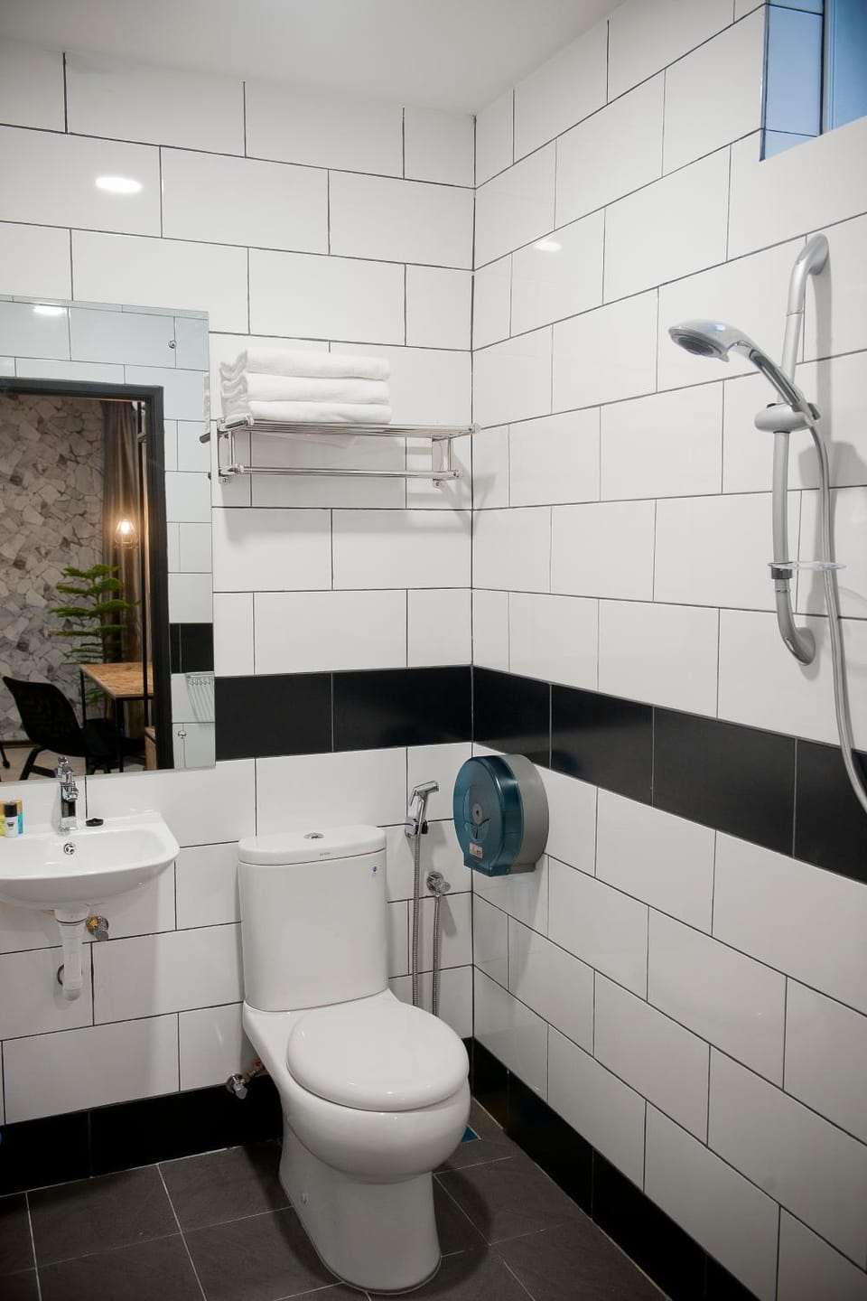 Shower, Toilet, towels