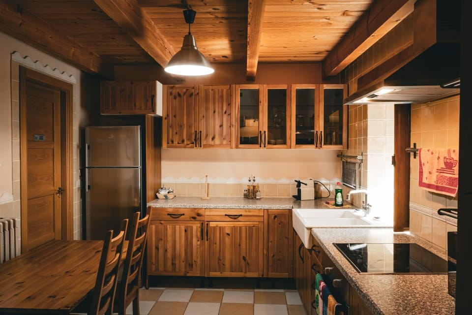 Kitchen or kitchenette, stove, kitchen