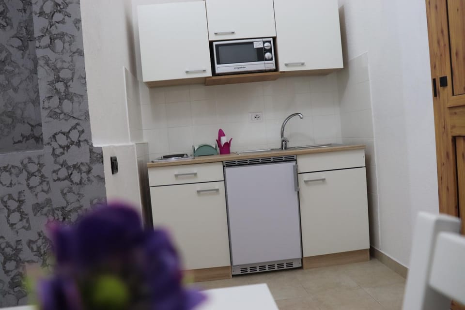 Coffee/tea facilities, Kitchen or kitchenette, minibar, oven, stove