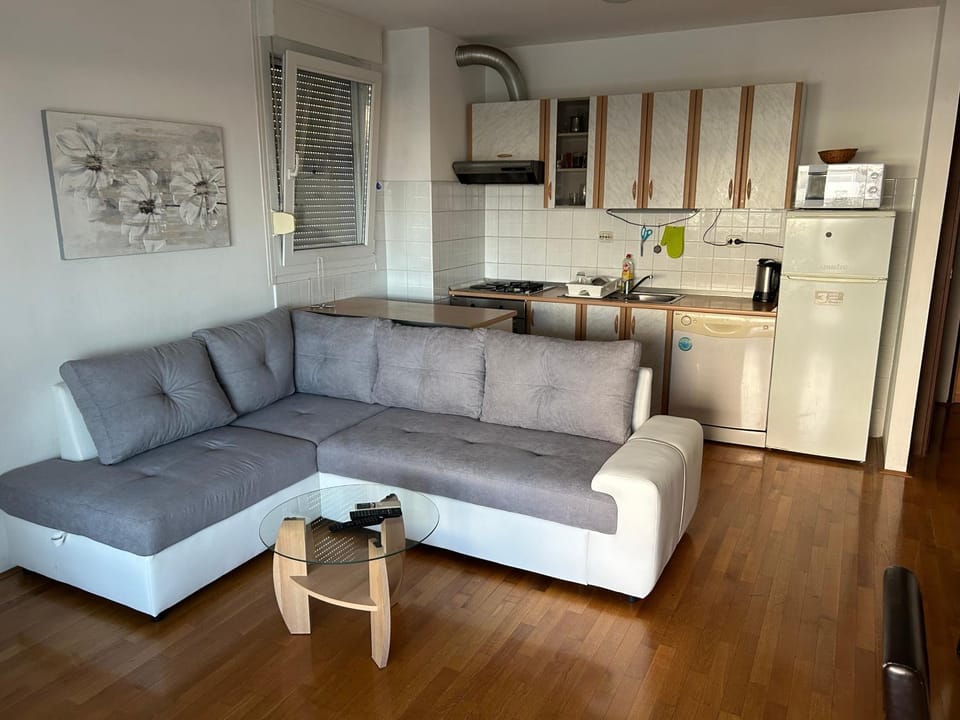 Living room, Seating area, dishwasher, minibar, oven, pet friendly, stove, kitchen
