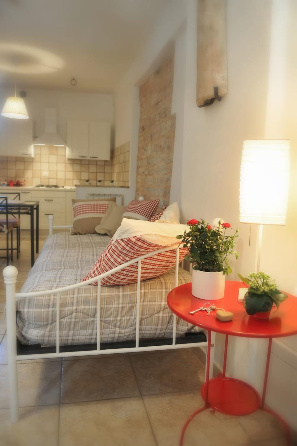 Bed, Living room, Seating area