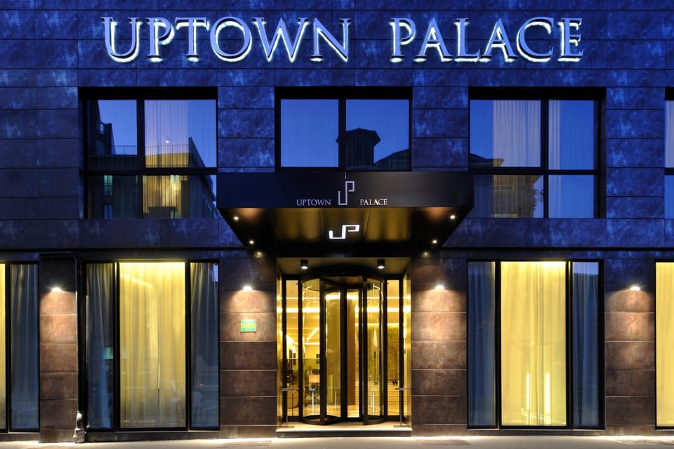 Facade/entrance, On site, Sunset