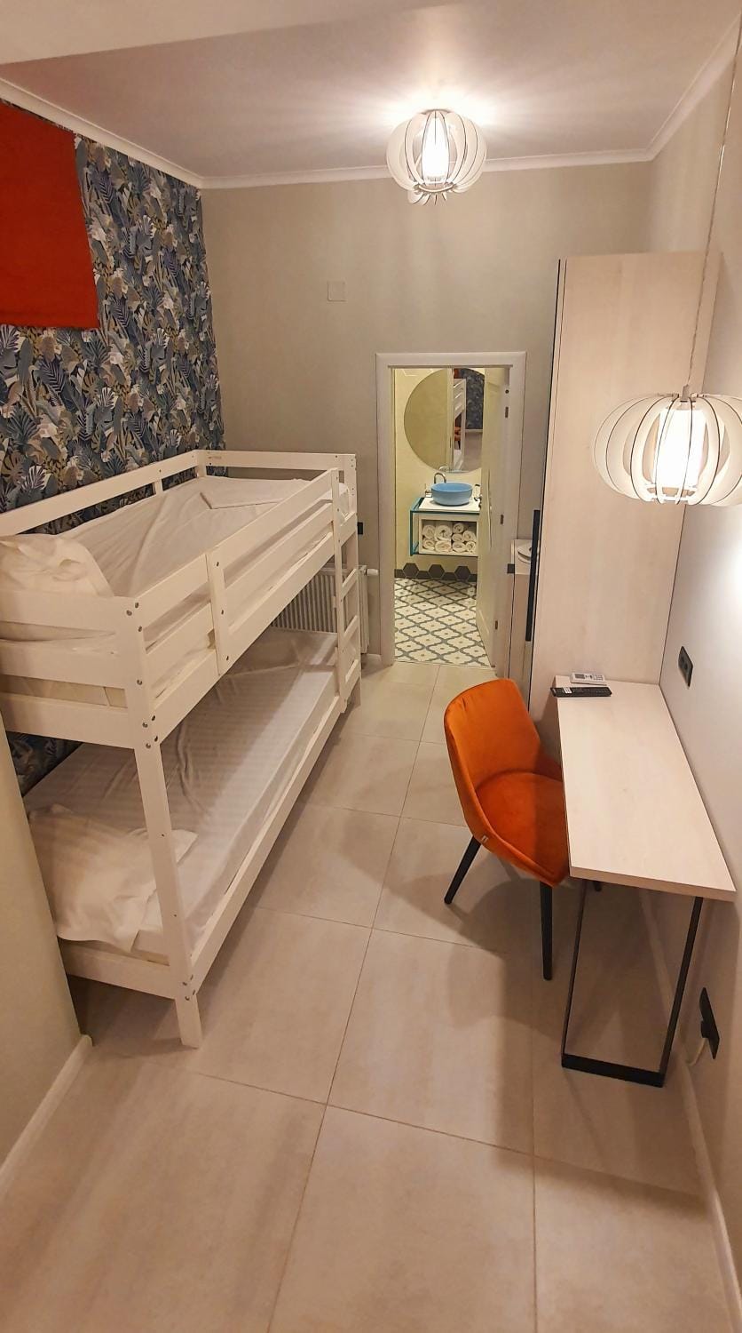 Photo of the whole room, bunk bed