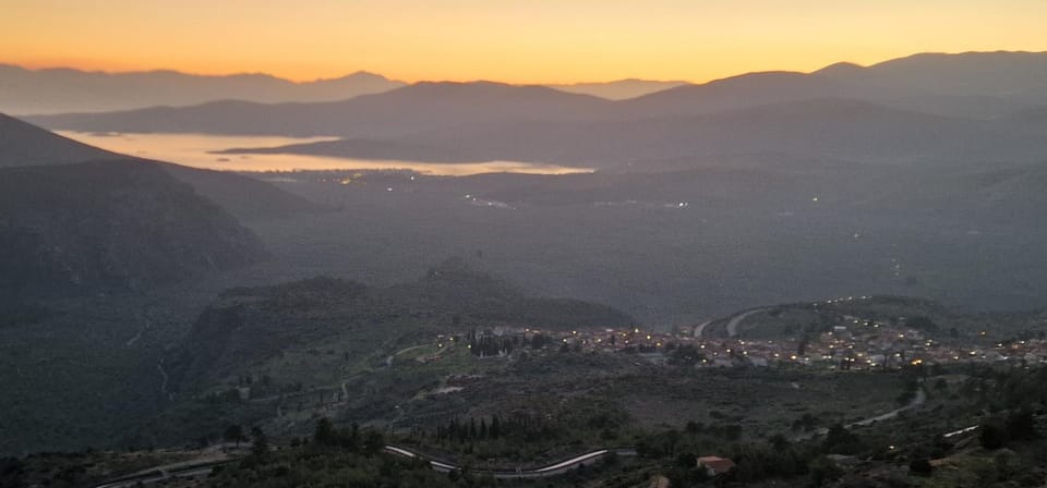 Bird's eye view, Sunset