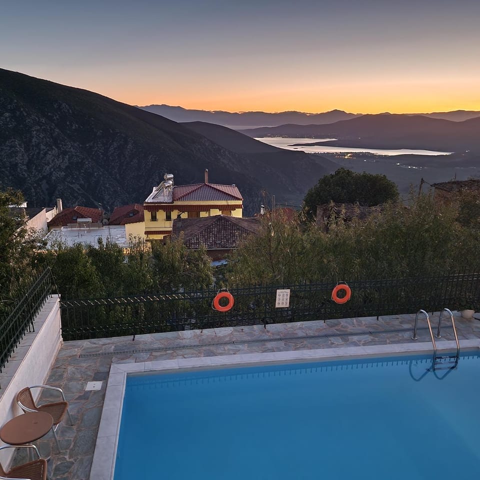 Natural landscape, Pool view, Swimming pool, Swimming pool, Sunset