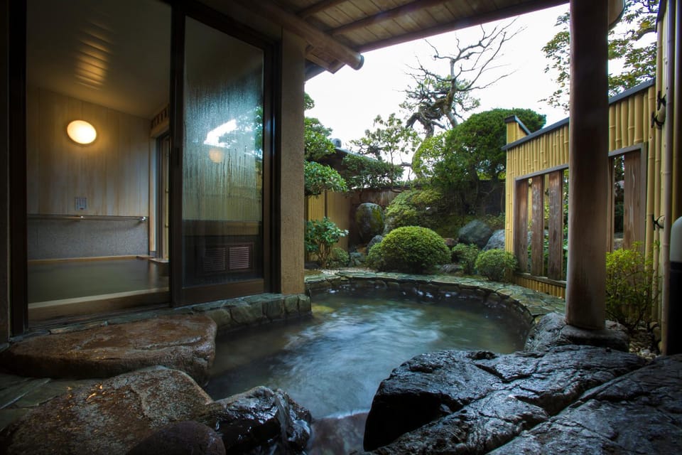 Garden, Hot Spring Bath, Open Air Bath, Public Bath