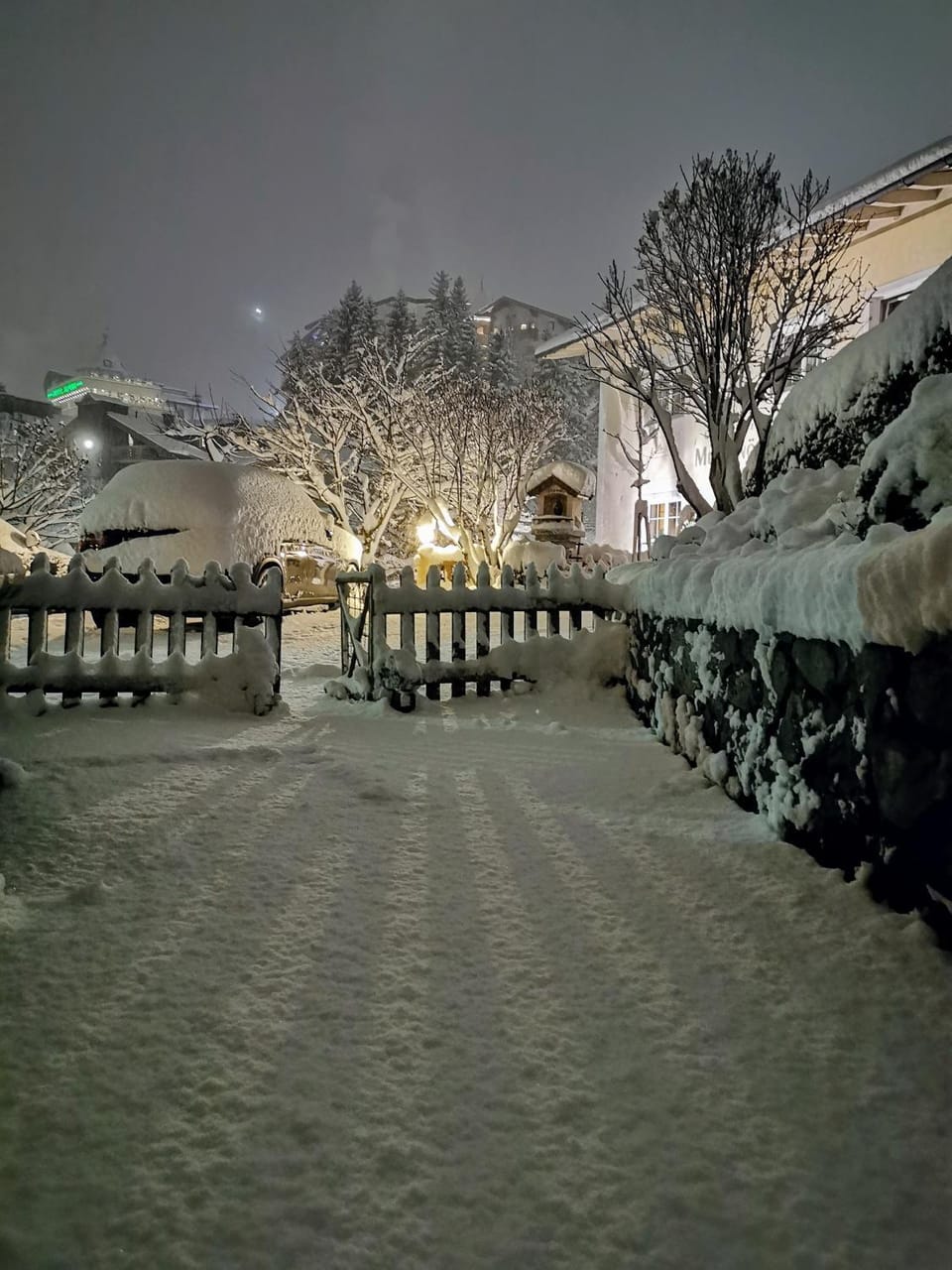 Night, Natural landscape, Winter