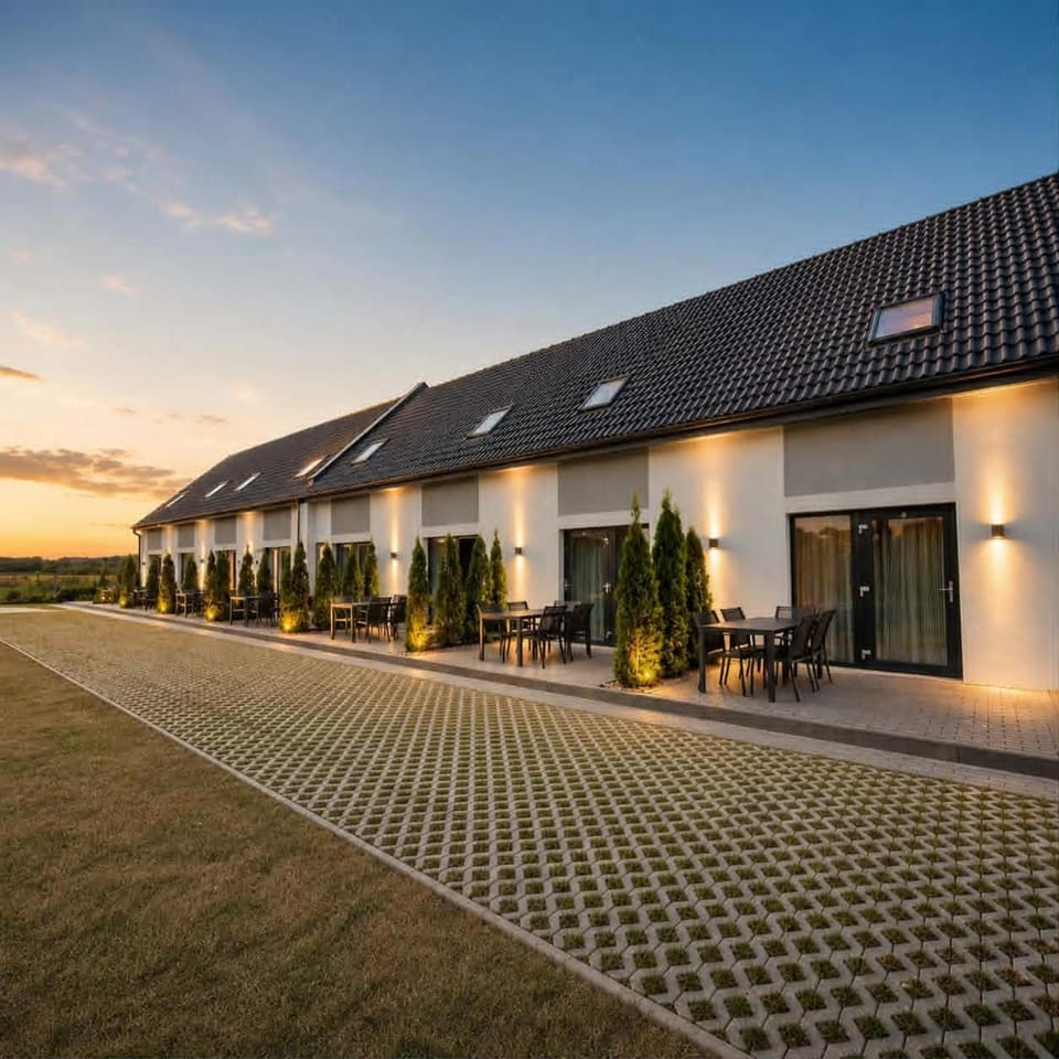 Domki Osada Kalinowa Nowęcin Łeba Sauna House in Leba