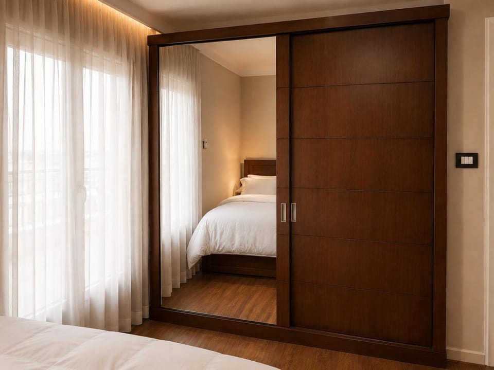 Photo of the whole room, Bedroom, wardrobe