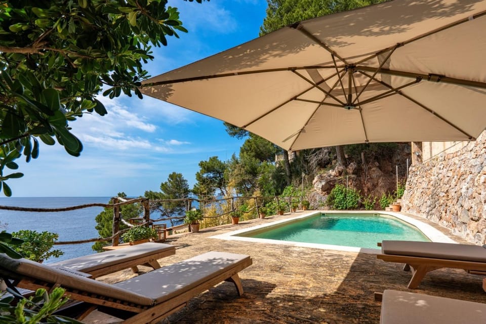 Property building, Living room, Swimming pool