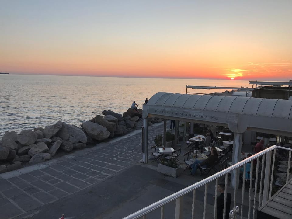 Beach, Sea view, Sunset