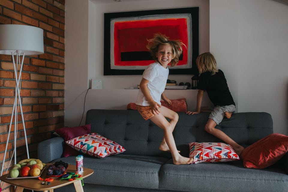 People, Living room, children