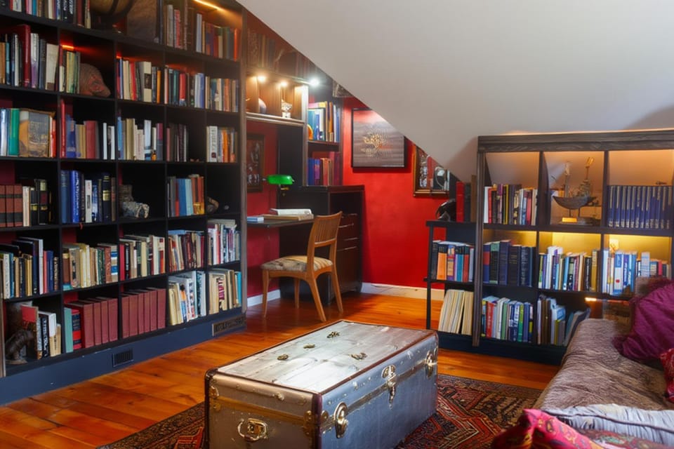 Library, Library, Seating area